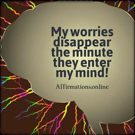 Positive Affirmation To Stop Worrying Affirmations Positive