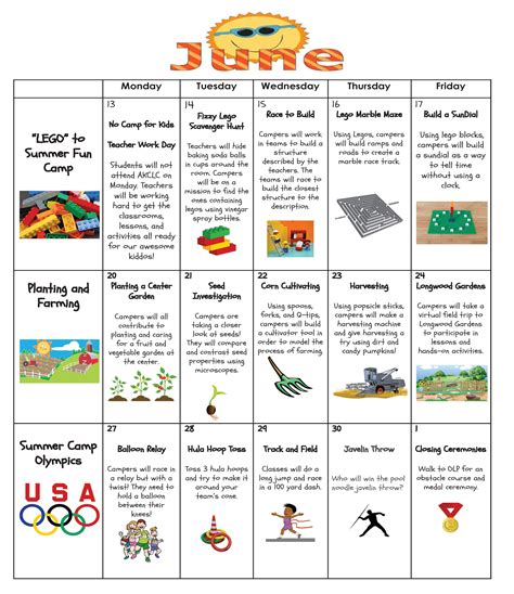 Summer Camp Theme Weeks Kids Creative Learning Centers