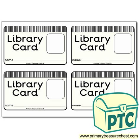 Pretend Library Card Template