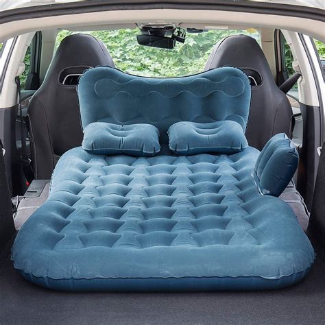 rv parts and accessories blue vacation camping car and suv universal fit car inflatable backseat