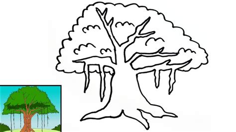 Cara Menggambar Pohon Beringin Pancasila Coloring My Page