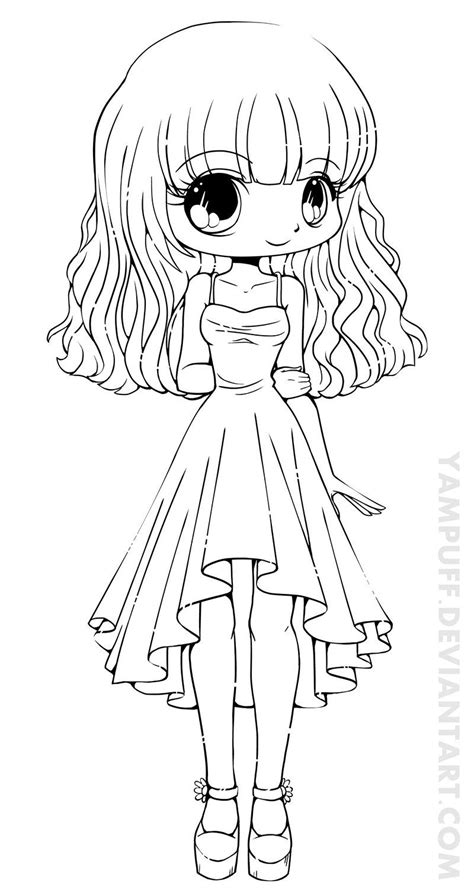 Teej Chibi Lineart Commission By Yampuff On Deviantart Chibi Coloring