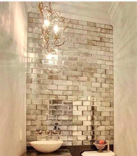 Peel And Stick Mirrored Subway Tile Bathroom Antique Mirror Brick Tiles