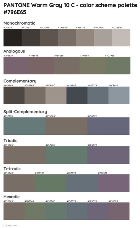 Pantone Warm Gray 10 C Color Palettes And Color Scheme Combinations