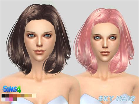 The Sims Resource Sims4 Skysims Hair 242