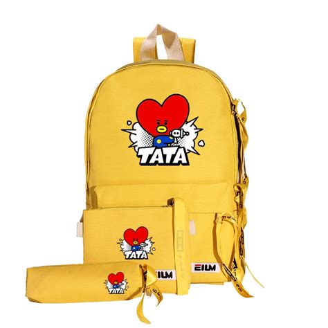 Bt21 Student School Backpack Set 5 Types Bts Merchandise Discount