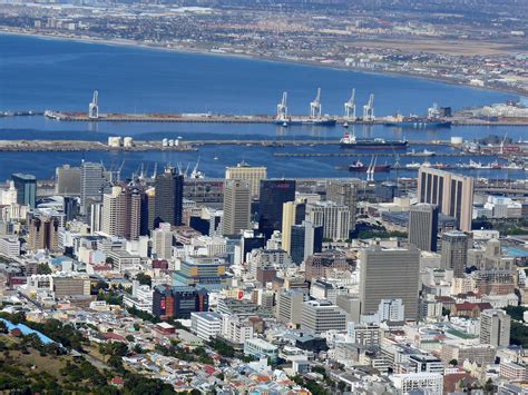 Cityscape View Of Central Cape Town South Africa Image Free Stock