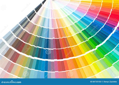 Color Palette Color Guide Paint Samples Color Catalog Stock Image