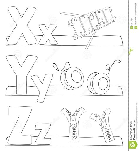 Simple Alphabet Quiz Vwxyz Worksheet Beginning Sounds X Y Z Pictures
