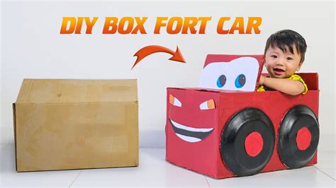 Diy I How To Make A Cardboard Box Car I Lightning Mcqueen Youtube