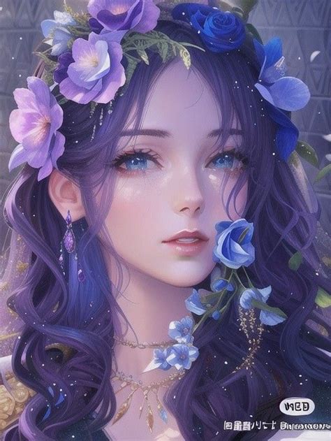 Beautiful Fantasy Art Gorgeous Art Kawaii Anime Girl Anime Art Girl Anime Purple Hair Girl