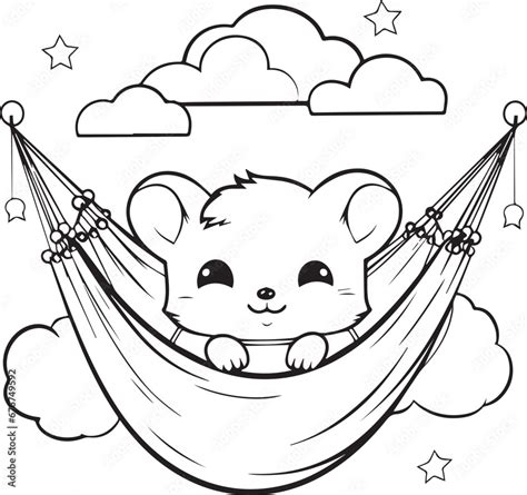 Cute Sitting Cat Line Art Coloring Page Design Line Art Cute Cat Coloring Page Design Stock