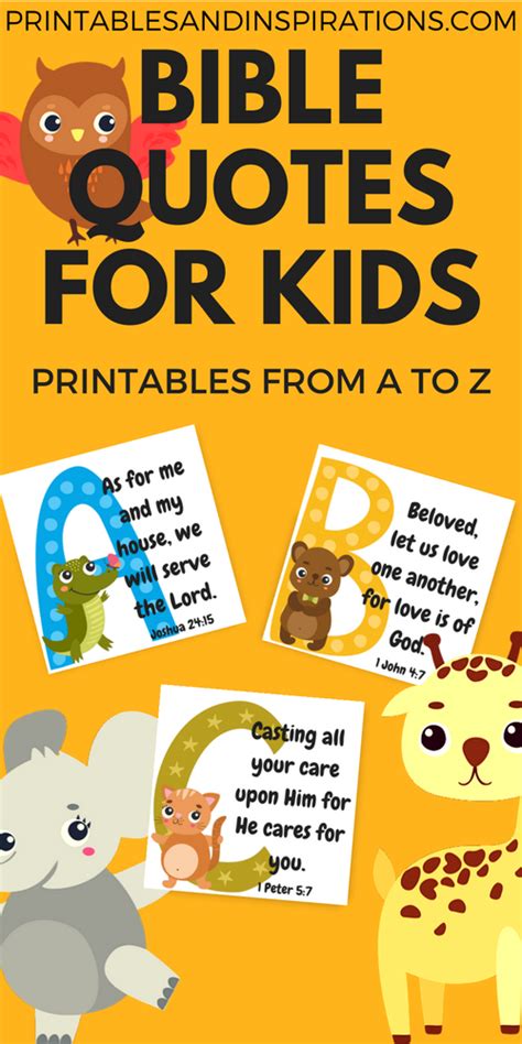 The illiterate of the future will not be the man who cannot . Free Printable Alphabet Memory Verses For Kids! (Bible Quotes ...