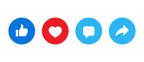 Like Love Comment And Share Icon Vector Social Media Elements 10703157 Vector Art At Vecteezy