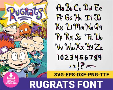 Rugrats Font Alphabet Svg Svgforcrafters Free And Premium Svg Cut Files