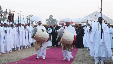 Addis Ababa Ethiopia January 18 Ethiopian Orthodox Followers