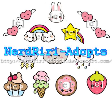 Kawaii Icon Pack 541x500 Png Download