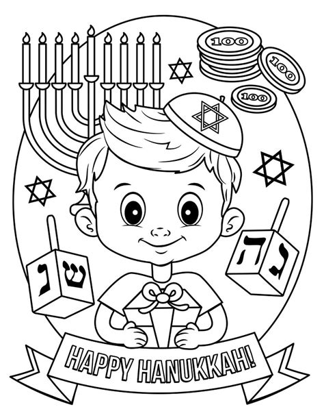 Happy Hanukkah Coloring Page Free Printable Coloring Pages For Kids