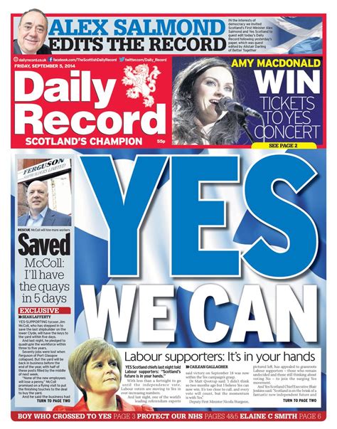 In Pictures Daily Record Front Pages Of The Year 2014 Part 2 Daily