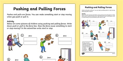 Push And Pull Forces KS2 Worksheet Teacher Made