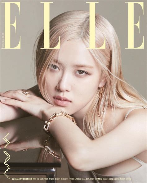 Rosé Shines On The Cover Of Elle Koreas June Issue With Her New Short Hair Black Pink Photo