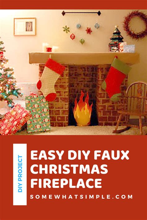 This Cardboard Faux Fireplace Is An Easy Solution For Hanging Stockings
