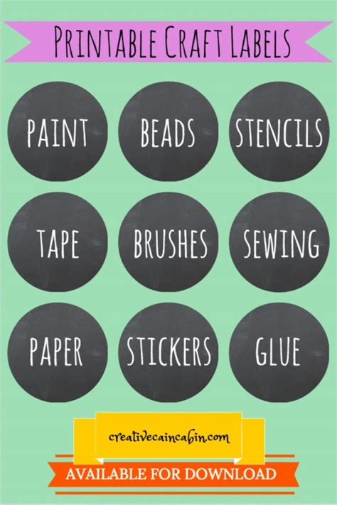Printable Organization Labels - CREATIVE CAIN CABIN