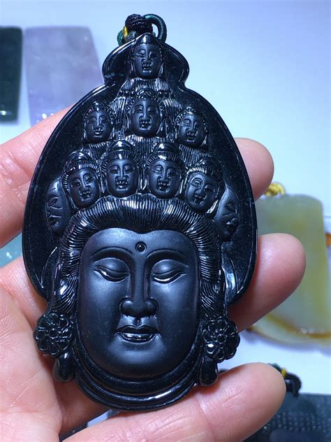 Natural A Myanmar Jade 7a Handcarved Jade Buddha Pendant Jade Necklace