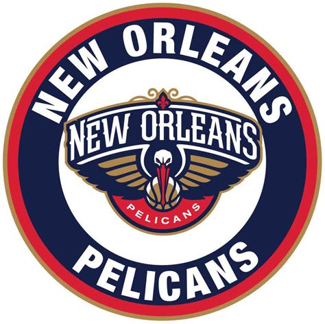 New Orleans Pelicans Circle Logo Vinyl Decal Sticker 5 Sizes