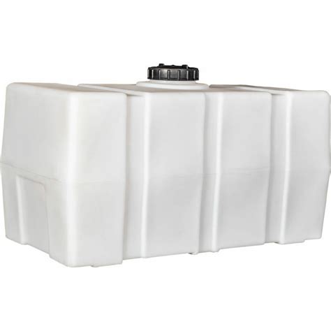 New Romotech 100 Gallon Plastic Storage Tank Square End With Flat