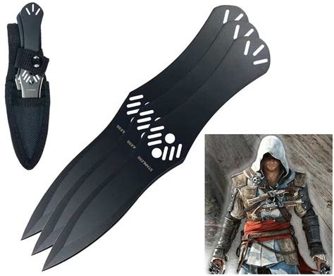 Assassins Creed Aerodynamic Throwing Knives With Case Set Of Three