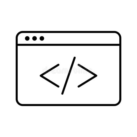 Programming Code Icon Vector Illustration Stock Vector Illustration