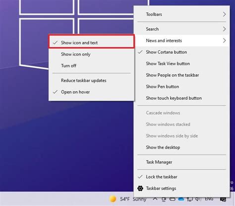 How To Disable Taskbar News And Interests On Windows 10 Pureinfotech