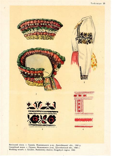 Ukraine Traditional Headdress Folk Clothing Folk Embroidery