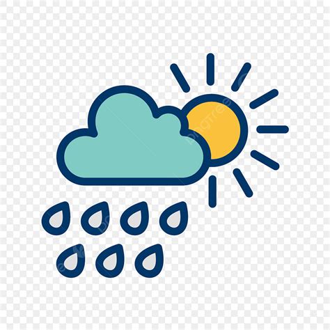 벡터 아이콘 여름에 비가 온다 여름 아이콘 비 아이콘 태양이 구름 따라 아이콘 png 일러스트 및 벡터 에 대한 무료 다운로드 pngtree