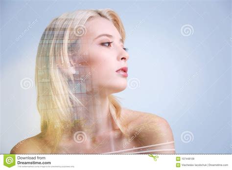 Nice Attractive Woman Turning Her Head Stock Image Image Of Creative
