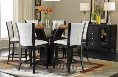 Check spelling or type a new query. Espresso Finish Glass Top Modern Counter Height Dining Table
