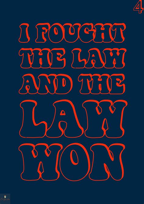 I Fought The Law Lyrics Print The Clash Inspired Music Etsy