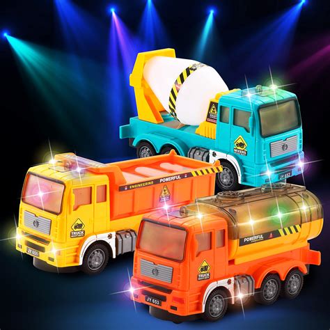 buy joyin 3 in 1 toy trucks construction vehicles set with dump truck mixer truck and oil tank