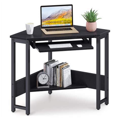 Odk Modern Triangle Corner Computer Writing Desk W Smooth Keyboard
