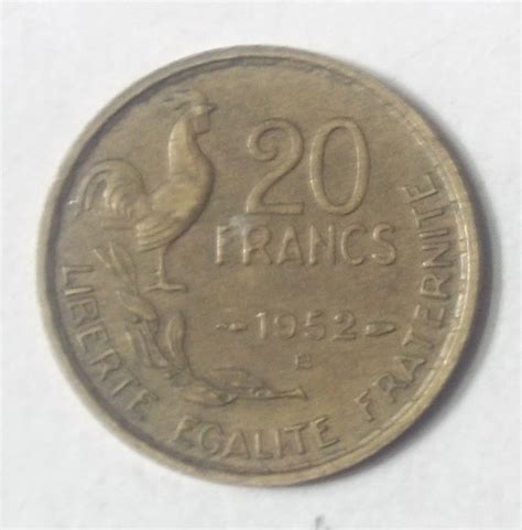 20 Francs 1952 Liberte Egalite Fraternite Used Sams Shopping