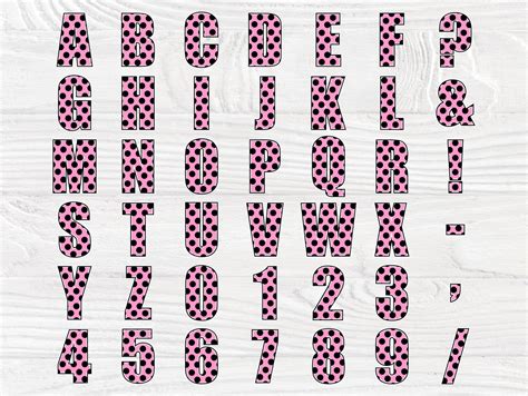Polka Dot Alphabet Polka Dot Font Svg Cut Files By Tonisartstudio