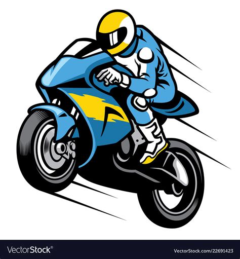 Racer Sportbike Wheelie Royalty Free Vector Image