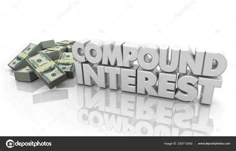 Compound Interest Money Income Growth Increase Illustration Stock Photo