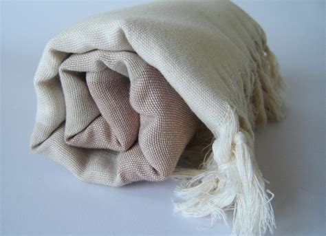 Handwoven Turkish Towel Peshtemal Natural Soft Cotton Bath