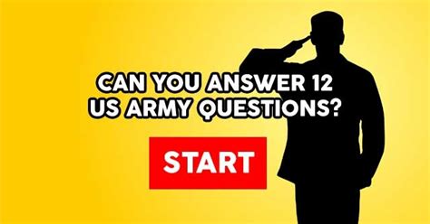 Can You Answer 12 Questions About The Us Army Quizpug