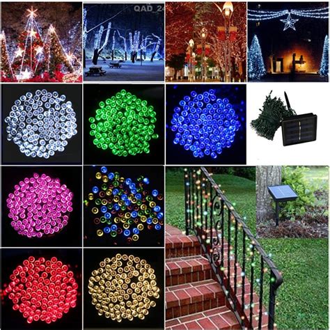 Product title torchstar 33ft 100 outdoor led rope string lights for christmas, warm white average rating: LED String Light 200LEDs/20M Solar Colorful Holiday LED ...