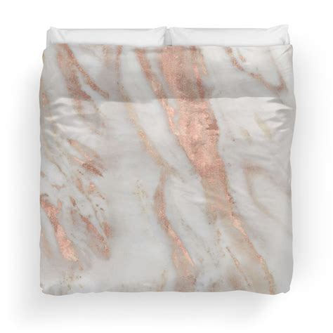 Civezza Rose Gold Marble Duvet Cover By Marbleco