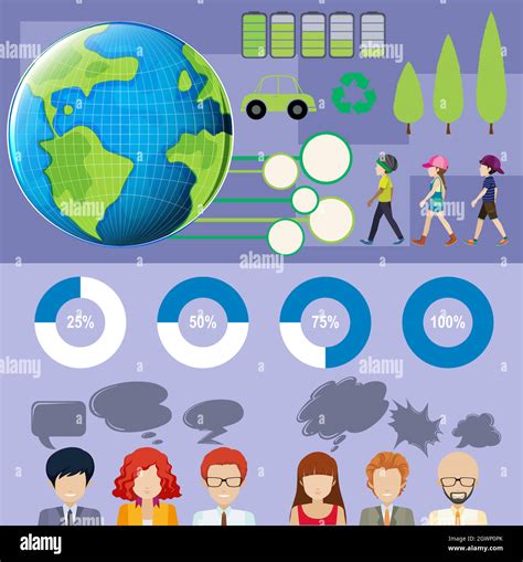 Infographic With People And Graphs Stock Vector Image And Art Alamy