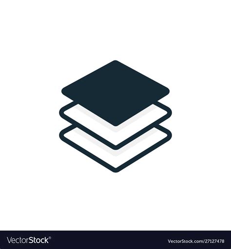 Layer Icon Logo Stack Paper Symbol Flat Royalty Free Vector